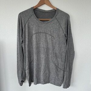 lululemon Women’s Swiftly Long  Sleeve Training Tee in Grey size 12